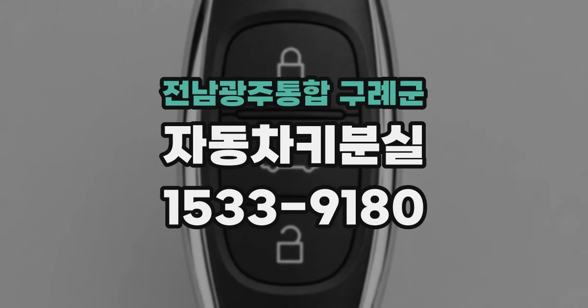 전남광주통합 구례군 자동차키분실