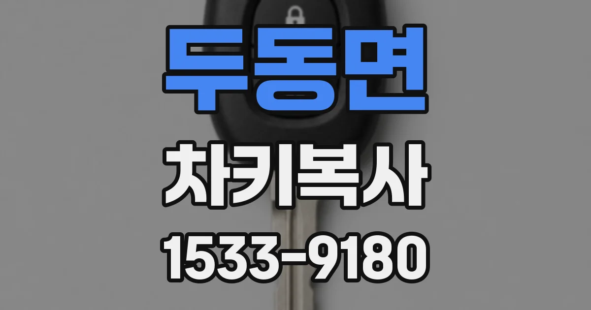 두동면 차키복사