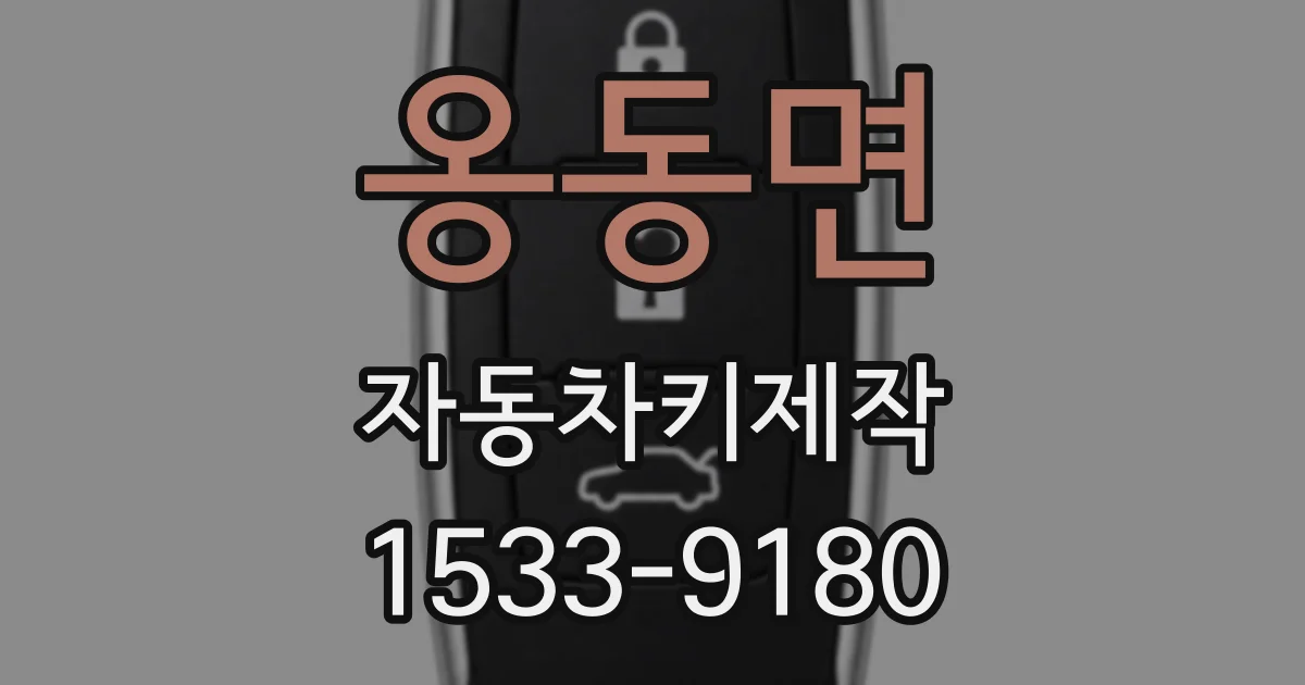 옹동면 자동차키제작