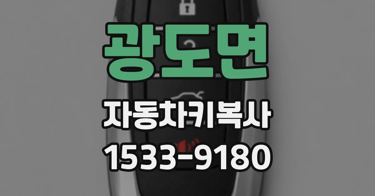 광도면 자동차키복사