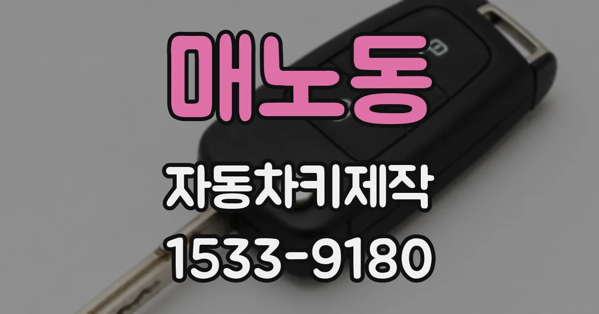 매노동 자동차키제작