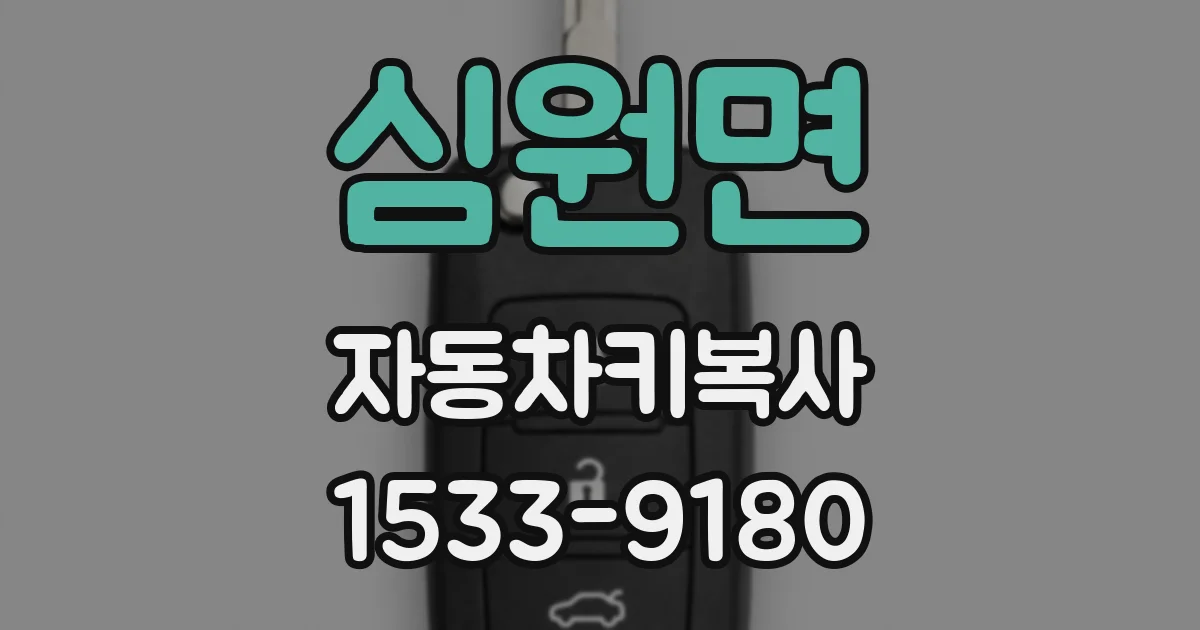 심원면 자동차키복사