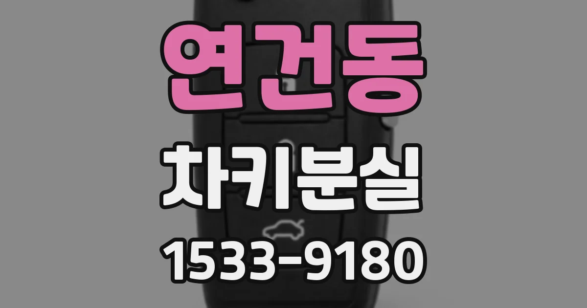 연건동 차키분실