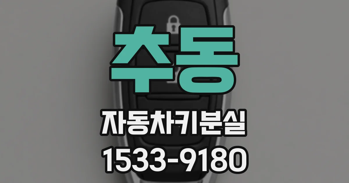 추동 자동차키분실