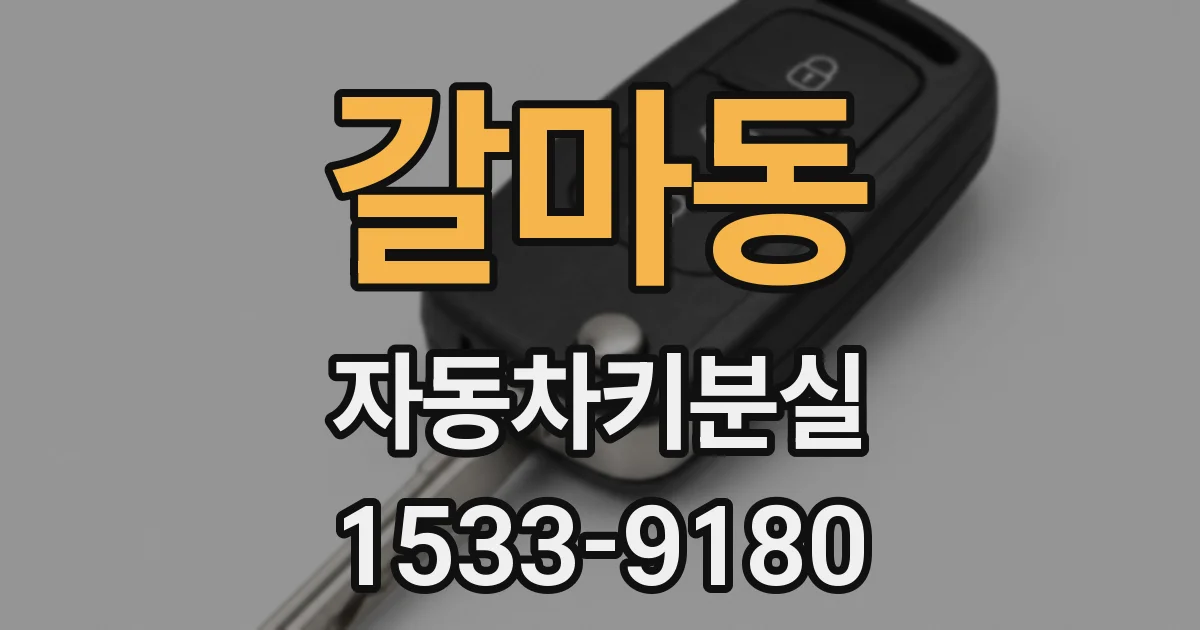 갈마동 자동차키분실