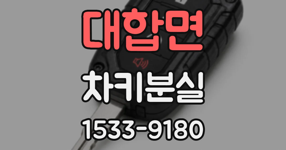 대합면 차키분실