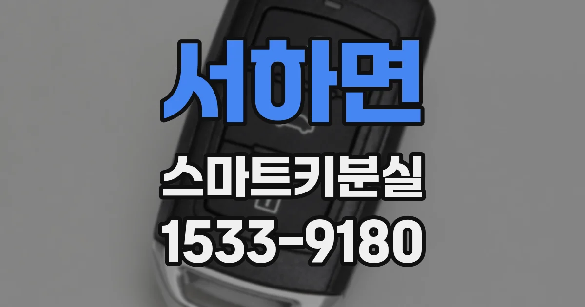 서하면 스마트키분실