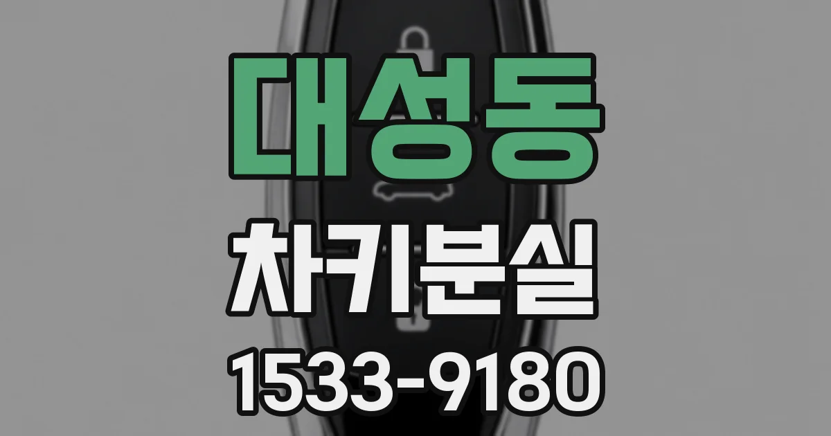 대성동 차키분실