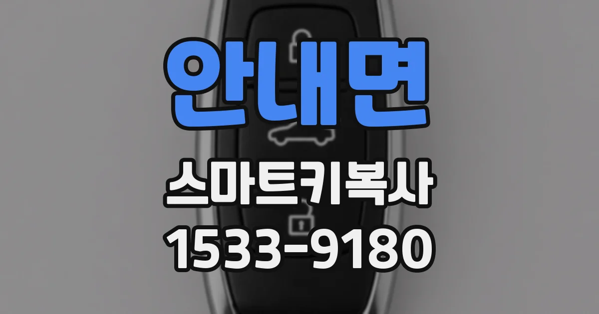 안내면 스마트키복사