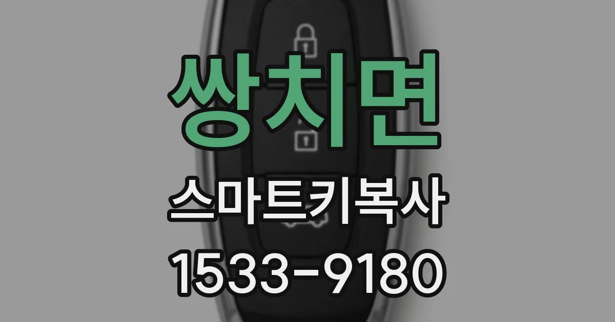쌍치면 스마트키복사