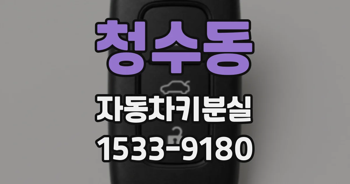 청수동 자동차키분실