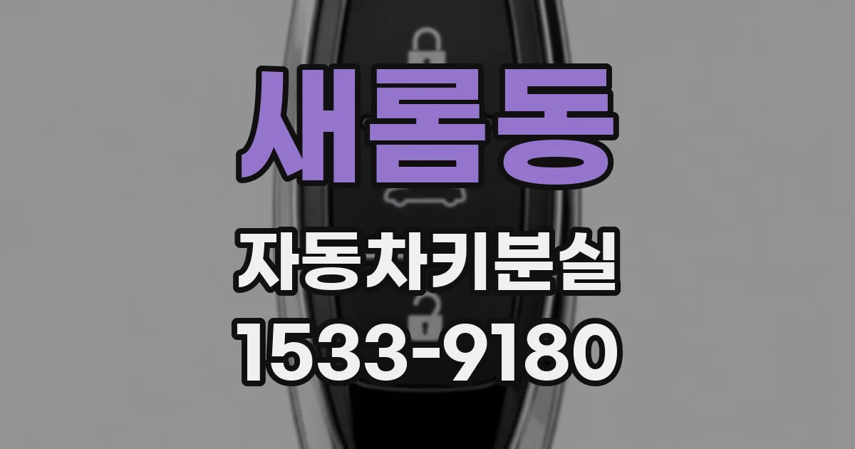 새롬동 자동차키분실