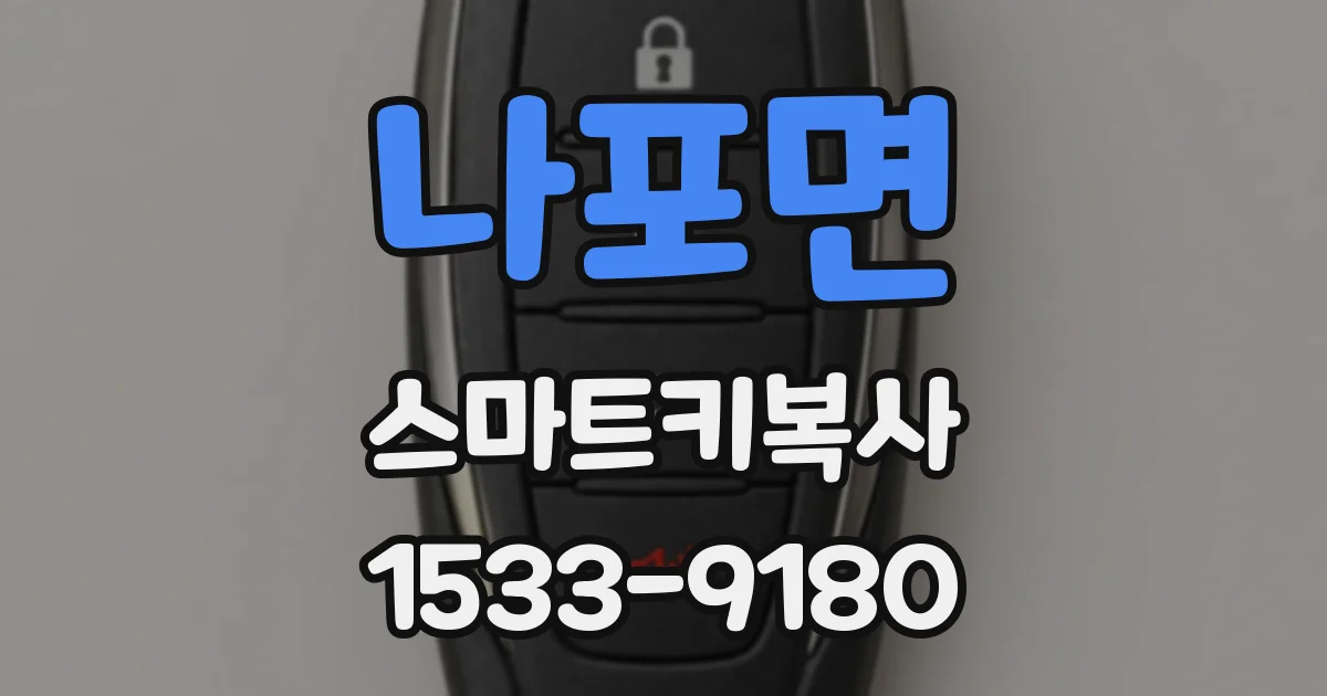 나포면 스마트키복사