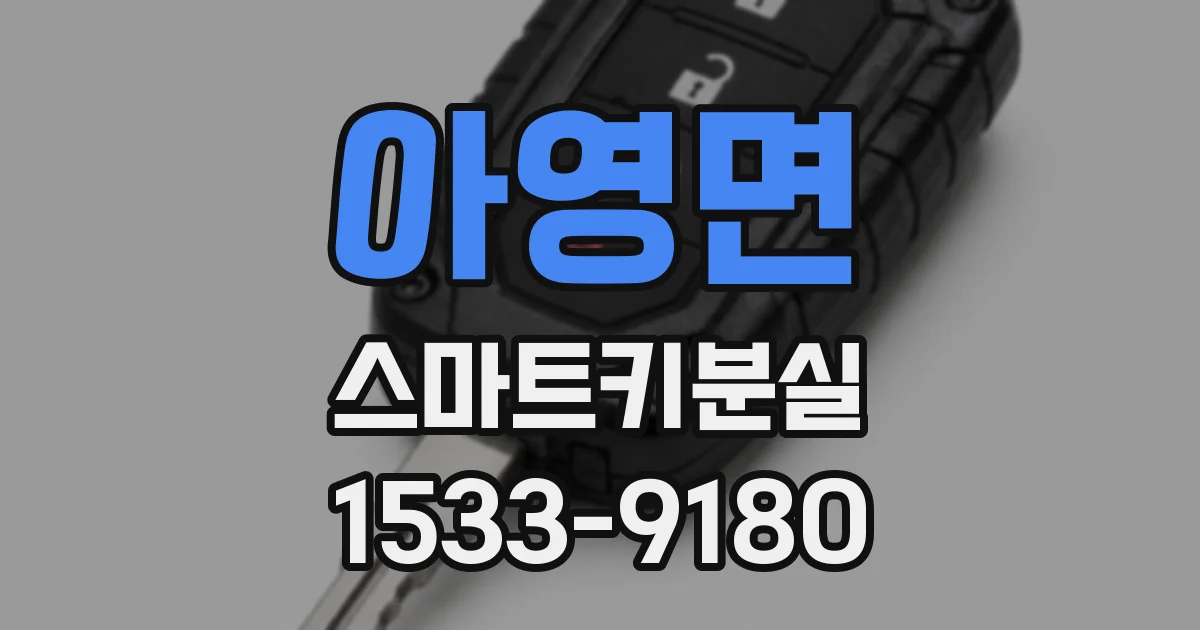 아영면 스마트키분실
