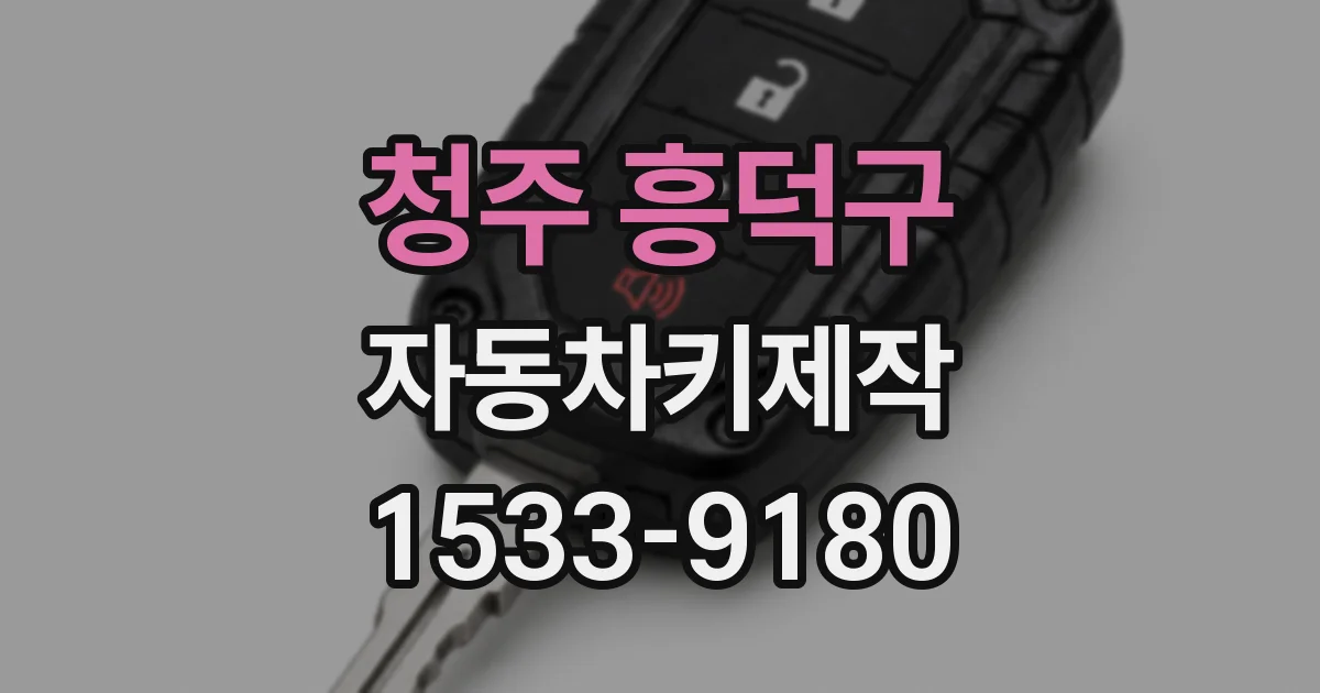 청주 흥덕구 자동차키제작
