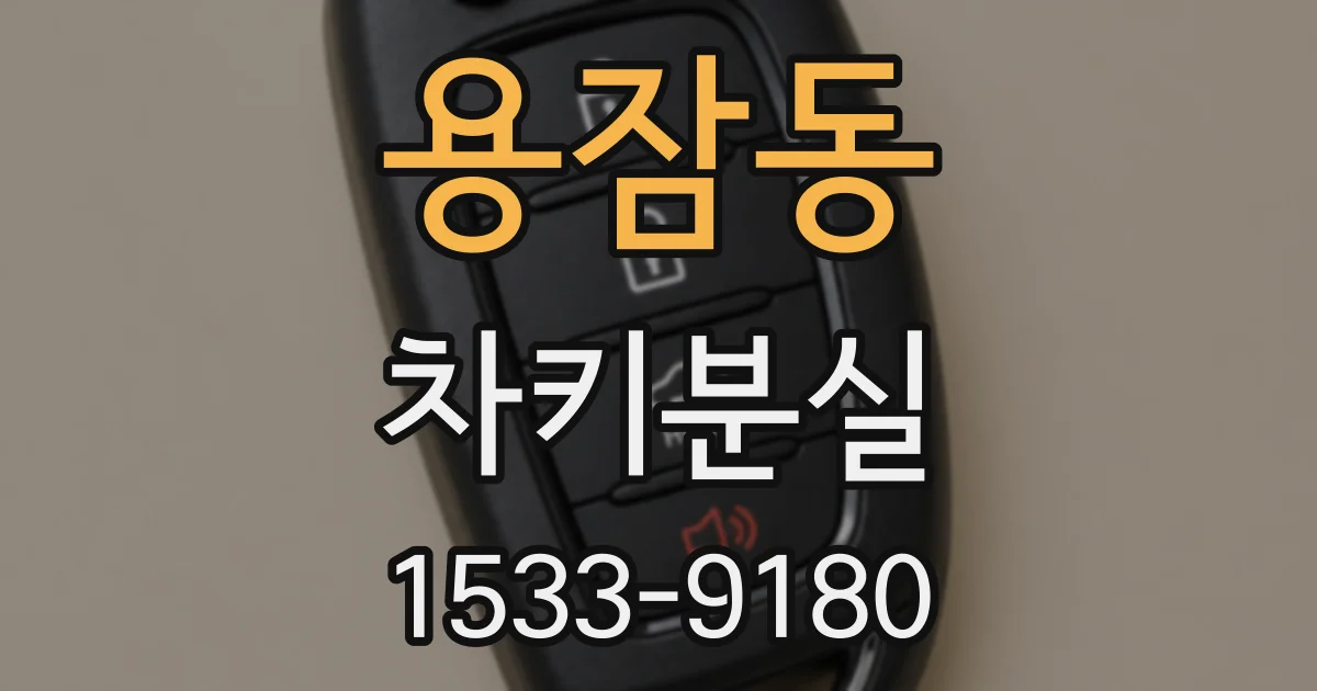 용잠동 차키분실