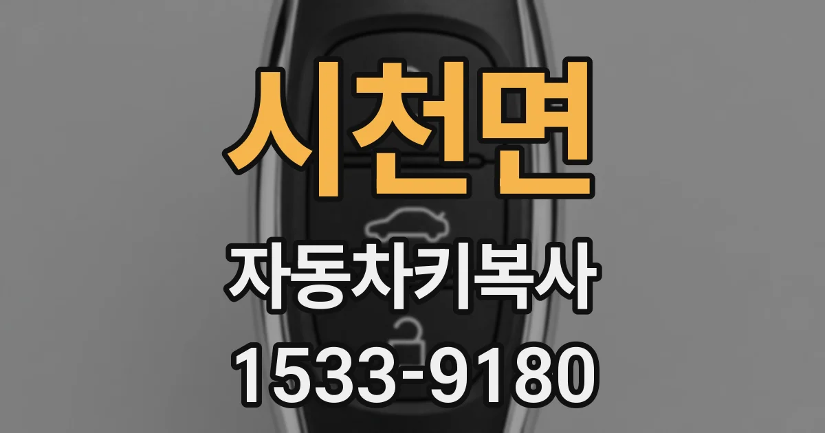 시천면 자동차키복사