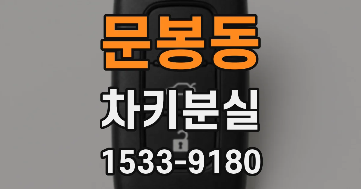 문봉동 차키분실