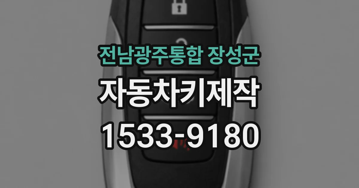 전남광주통합 장성군 자동차키제작