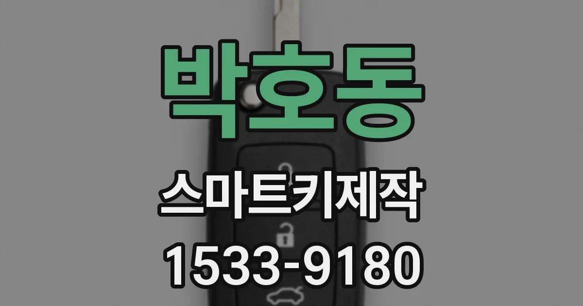 박호동 스마트키제작