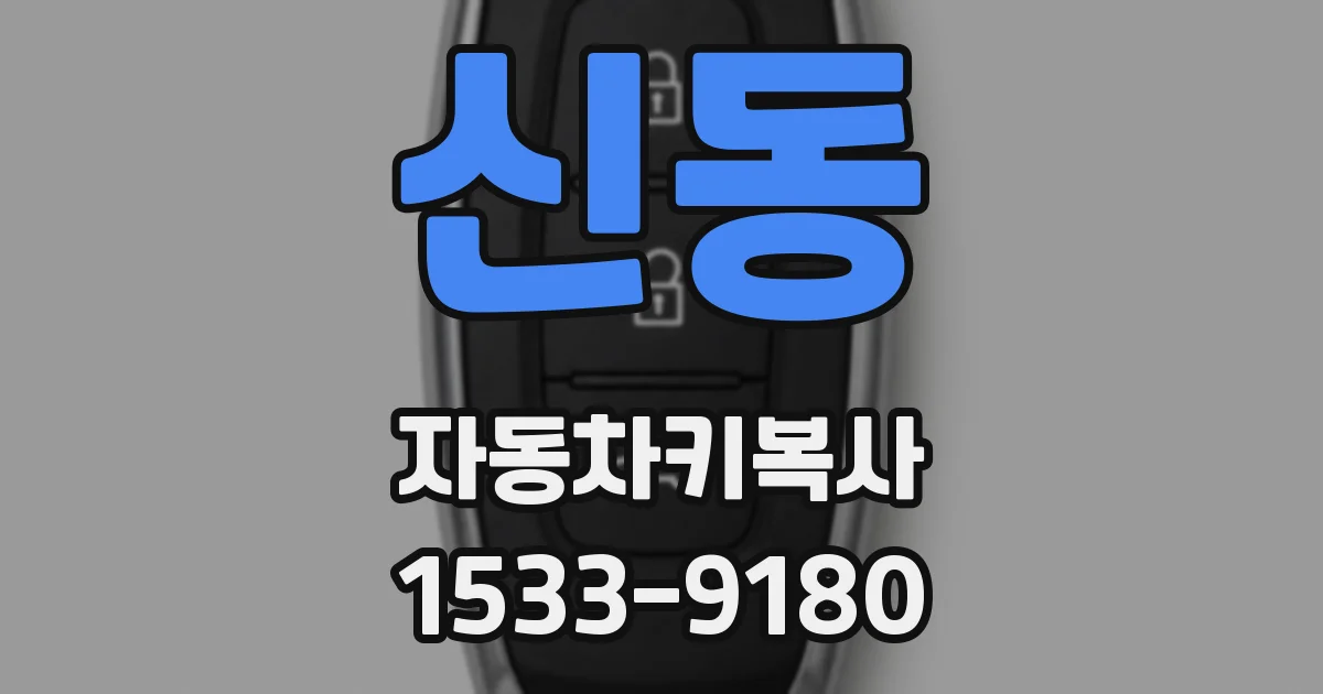 신동 자동차키복사
