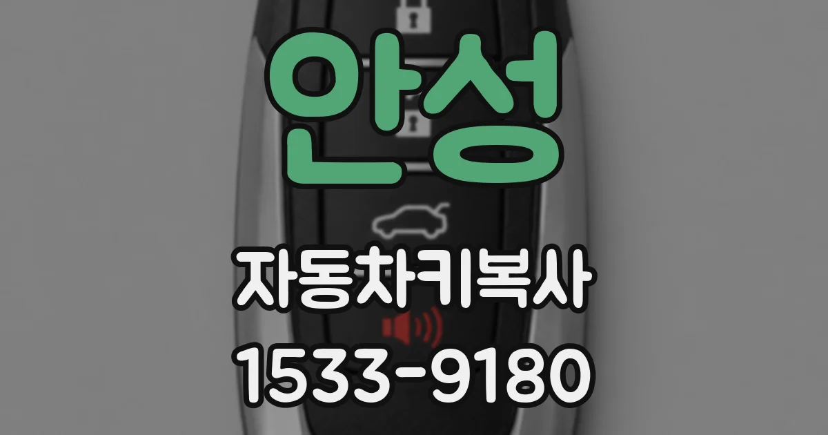 안성 자동차키복사
