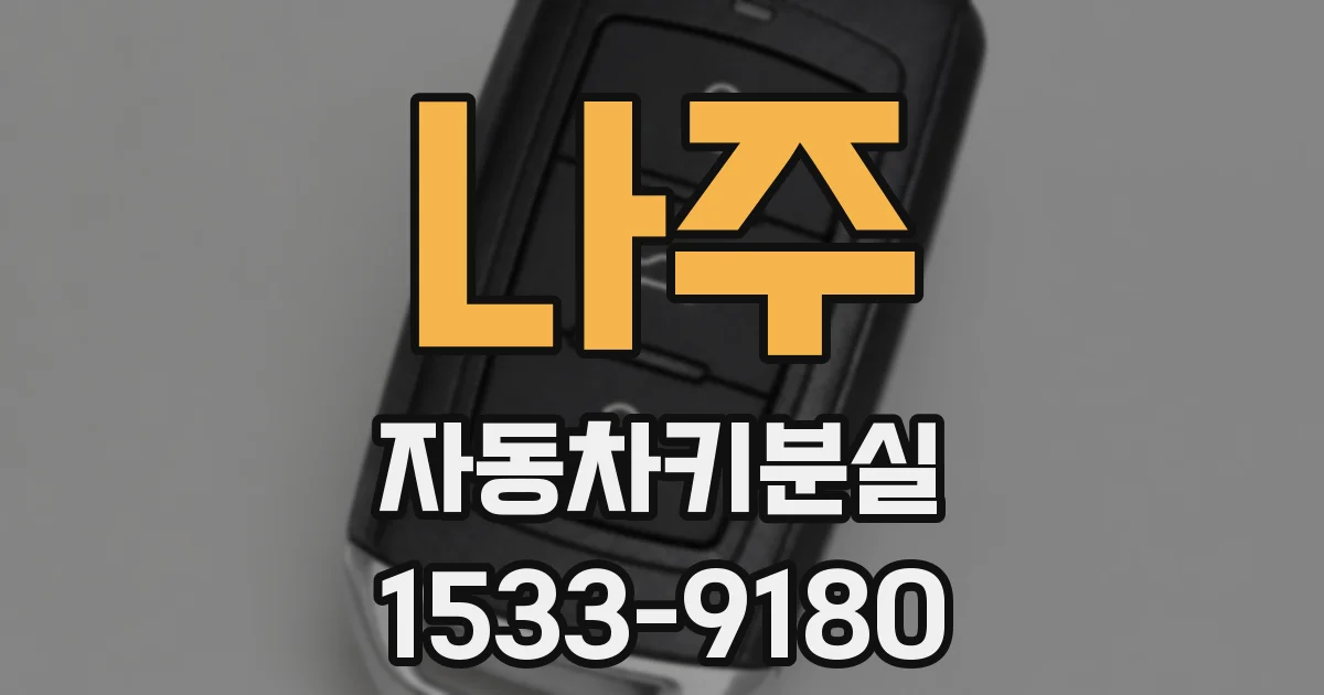 나주 자동차키분실