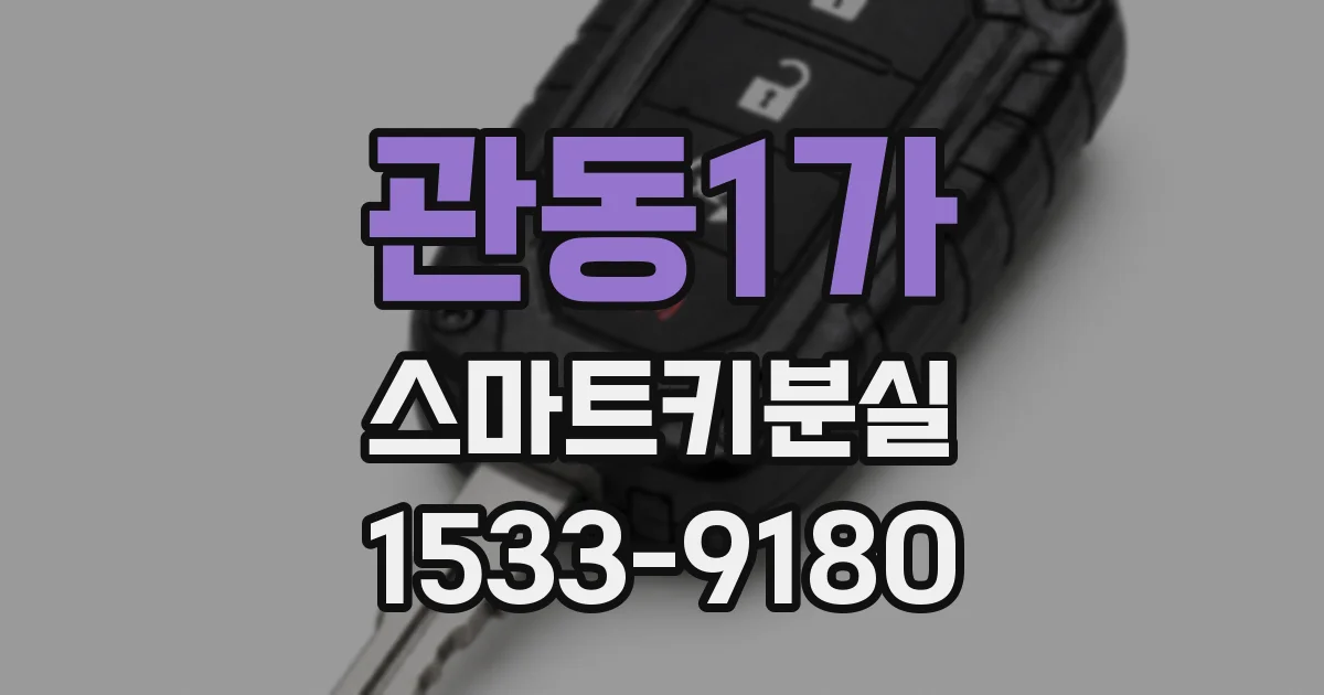 관동1가 스마트키분실