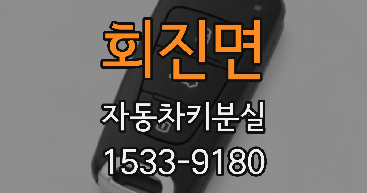 회진면 자동차키분실