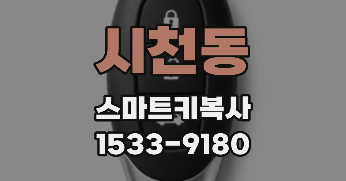 시천동 스마트키복사
