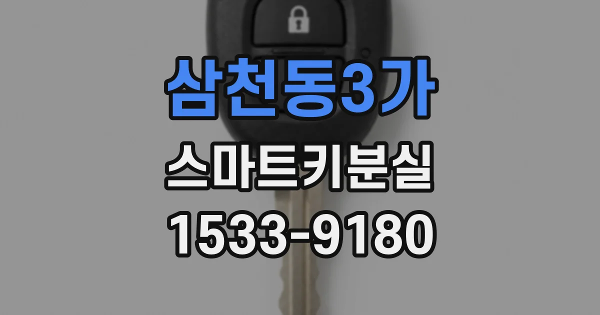 삼천동3가 스마트키분실