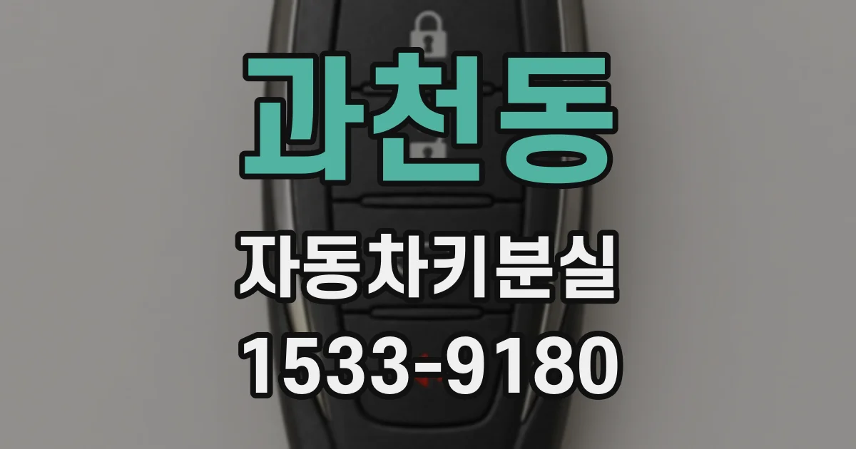 과천동 자동차키분실