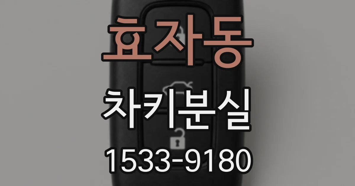 효자동 차키분실