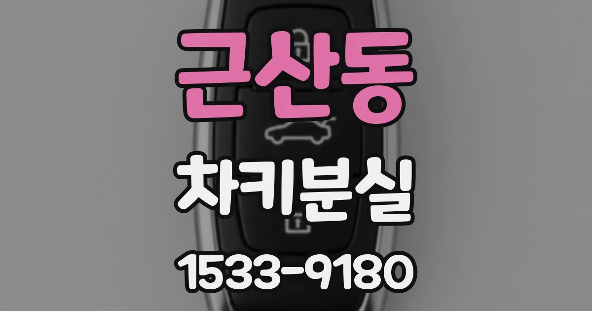 근산동 차키분실