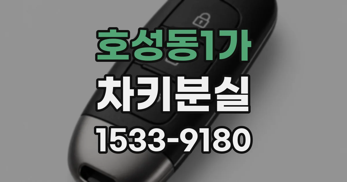 호성동1가 차키분실