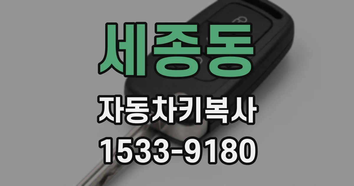 세종동 자동차키복사