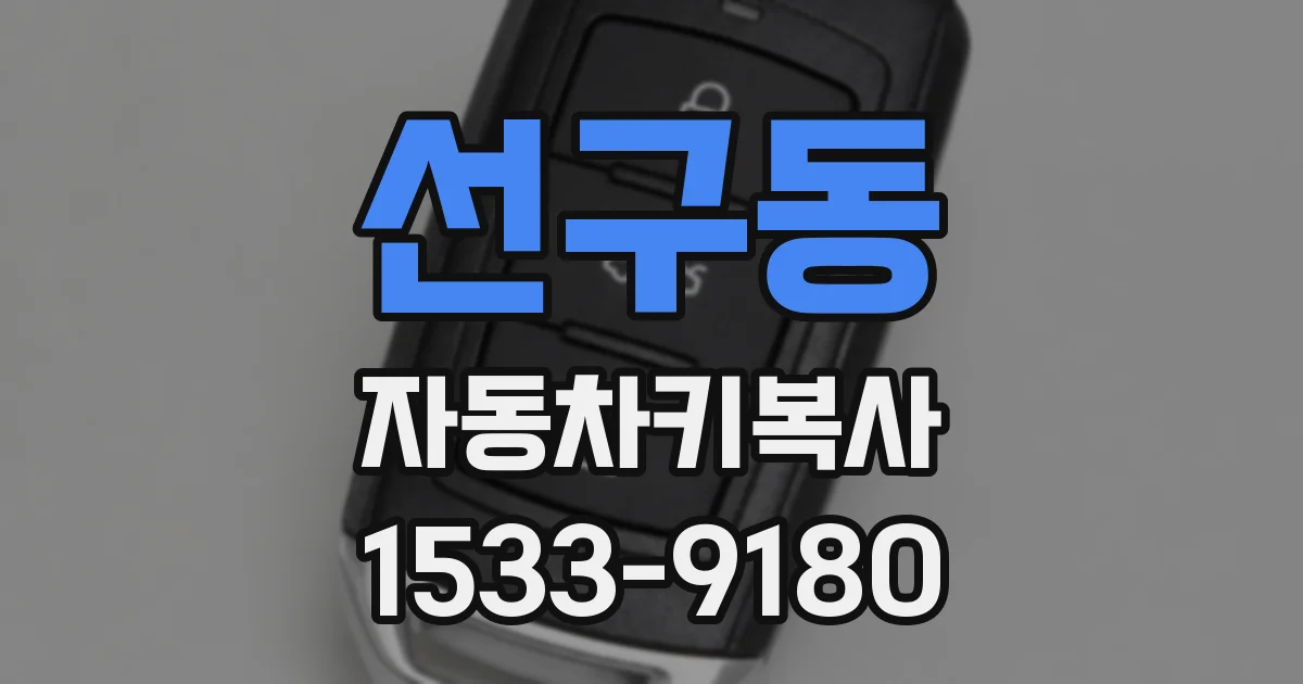 선구동 자동차키복사