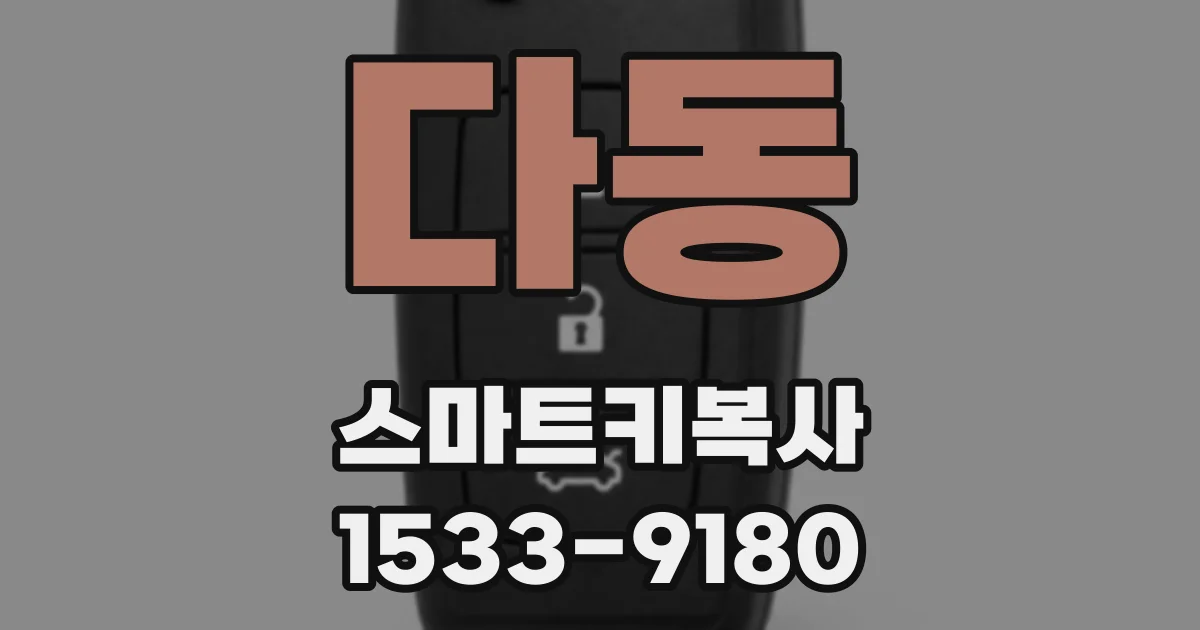 다동 스마트키복사