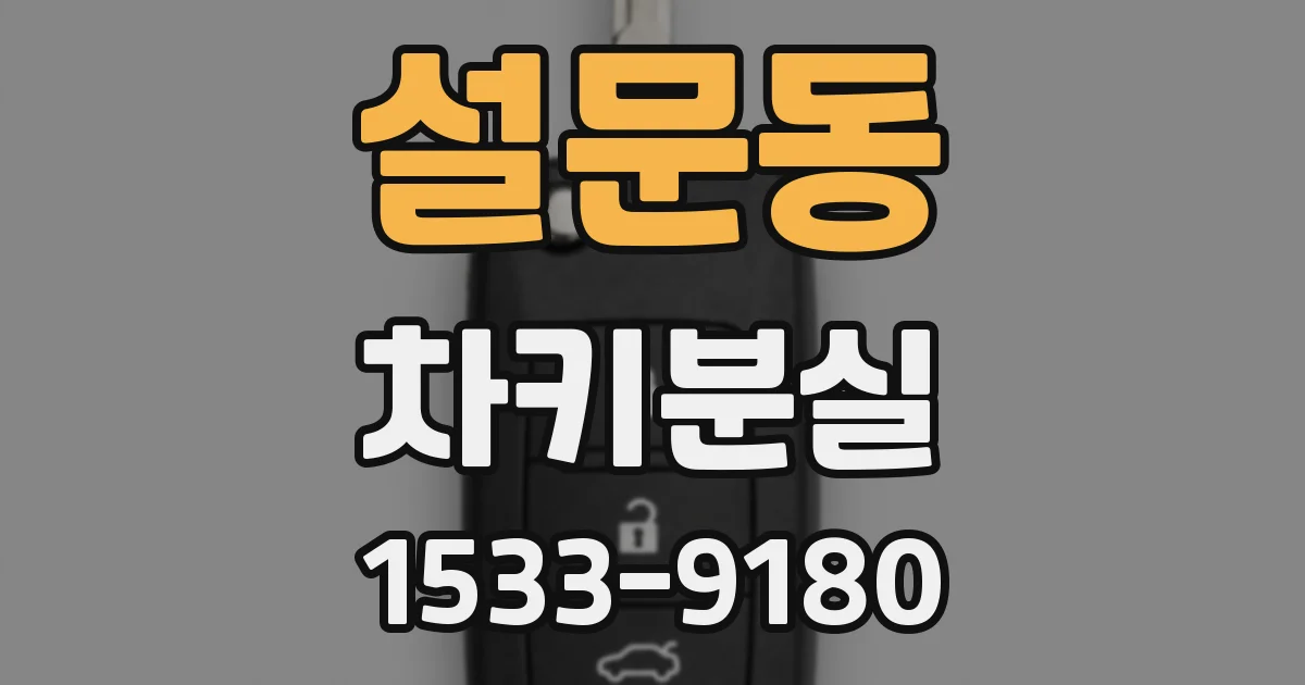 설문동 차키분실