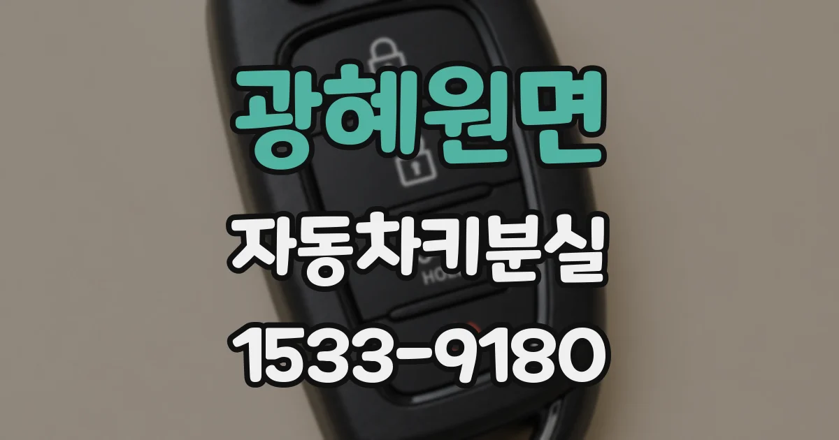 광혜원면 자동차키분실