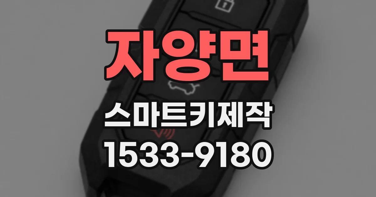 자양면 스마트키제작
