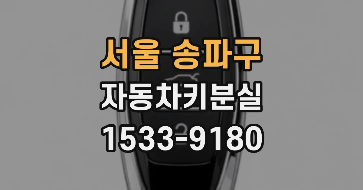 서울 송파구 자동차키분실