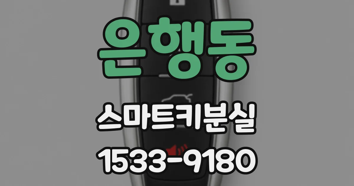 은행동 스마트키분실