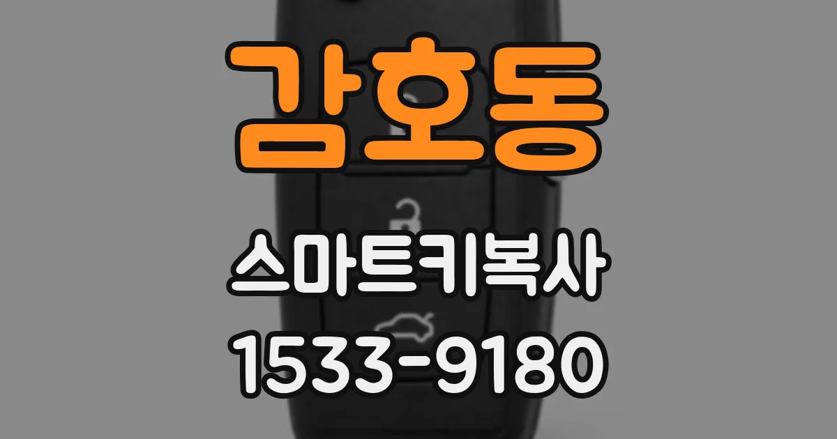 감호동 스마트키복사