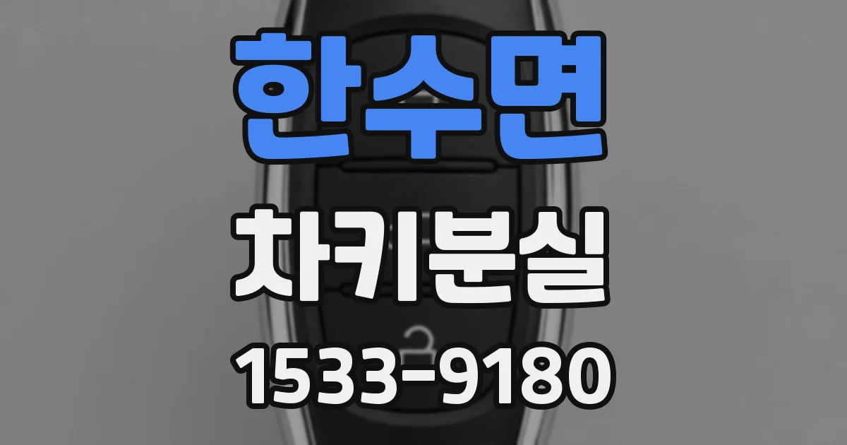 한수면 차키분실
