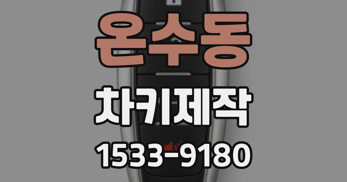 온수동 차키제작