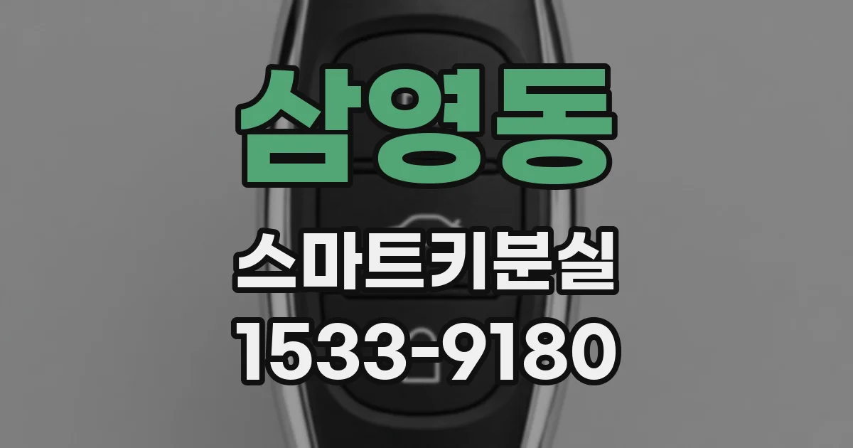 삼영동 스마트키분실
