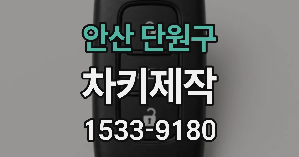 안산 단원구 차키제작