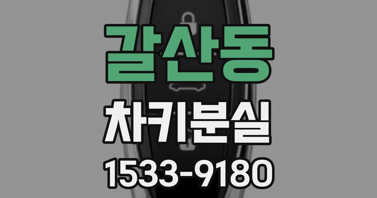 갈산동 차키분실