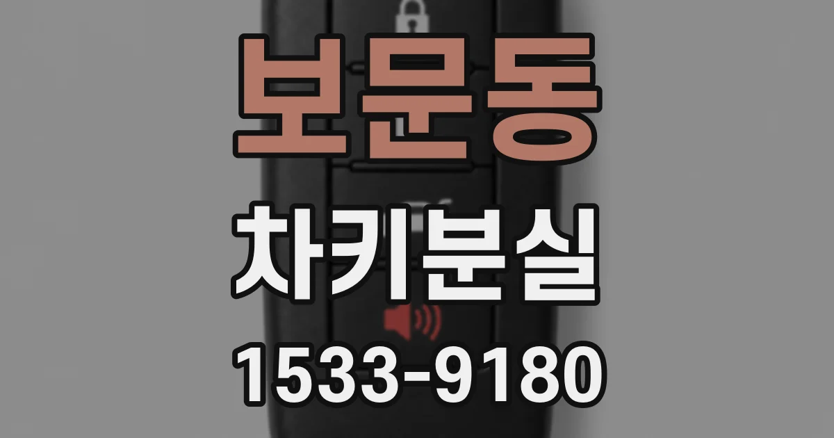 보문동 차키분실